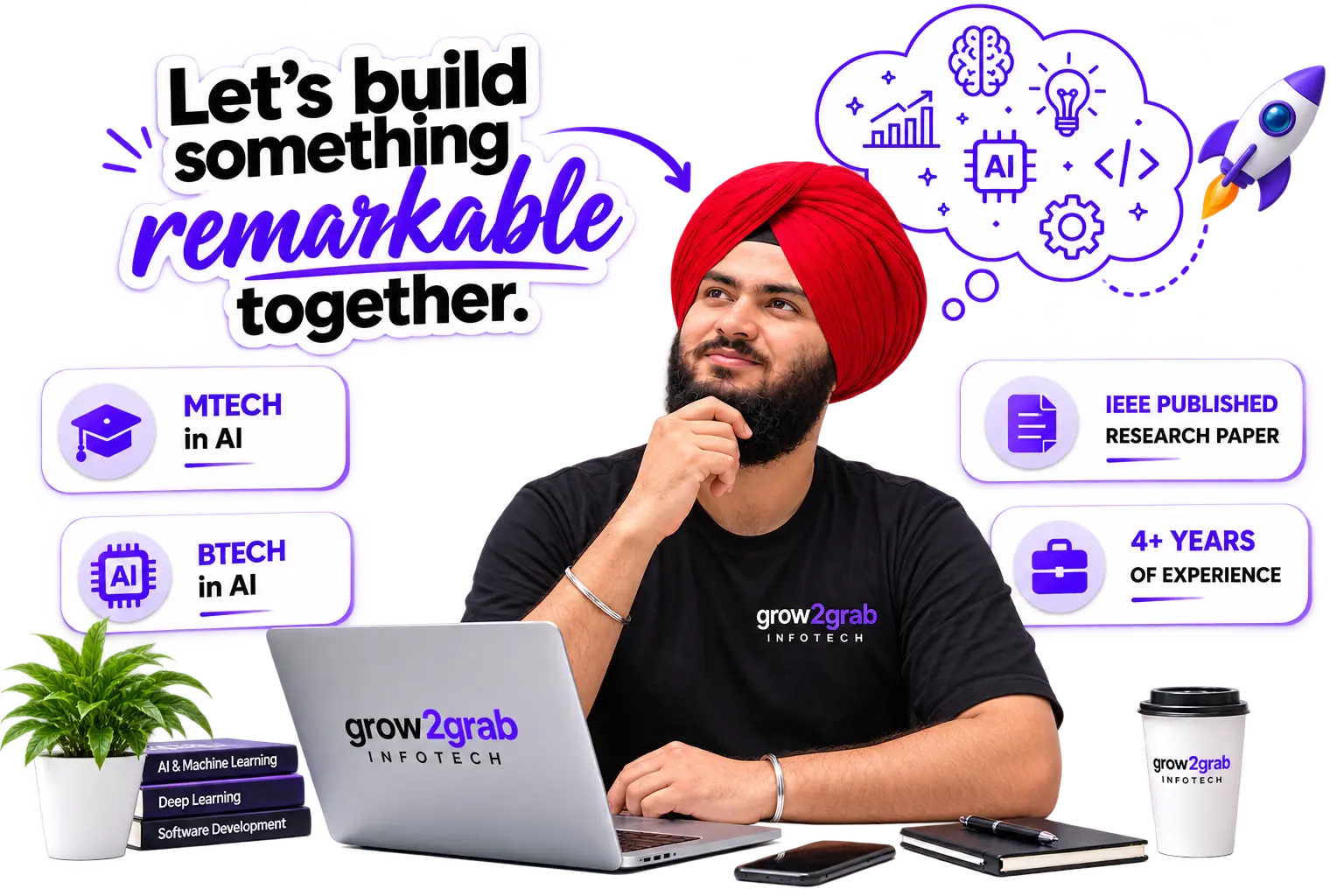 Grow2Grab AI trainers — MTech qualified mentors with IEEE published research, Jalandhar Punjab